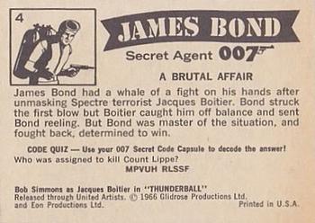 1966 Philadelphia Thunderball James Bond #4 A Brutal Affair Back