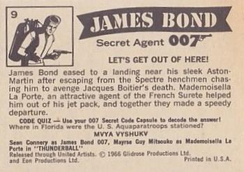 1966 Philadelphia Thunderball James Bond #9 Let's Get Out Of Here! Back