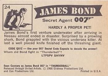 1966 Philadelphia Thunderball James Bond #24 Hardly A Proper Pet! Back