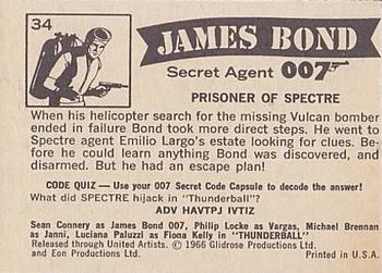 1966 Philadelphia Thunderball James Bond #34 Prisoner Of SPECTRE Back