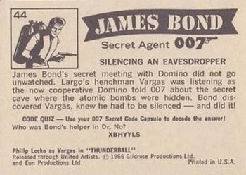 1966 Philadelphia Thunderball James Bond #44 Silencing An Eavesdropper Back
