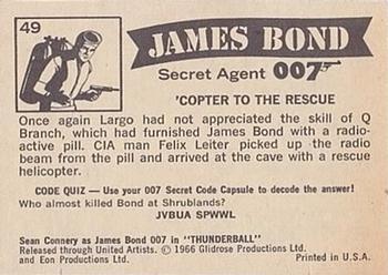 1966 Philadelphia Thunderball James Bond #49 'Copter To The Rescue Back