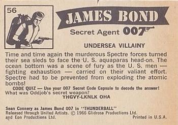 1966 Philadelphia Thunderball James Bond #56 Undersea Villainy Back