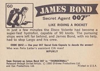 1966 Philadelphia Thunderball James Bond #60 Like Riding A Rocket Back