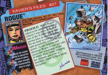 1993 Toy Biz X-Men Series 2 #27 Rogue Back