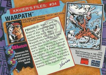 1993 Toy Biz X-Men Series 2 #34 Warpath Back