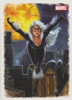 2009 Rittenhouse Spider-Man Archives - Allies Painted Art #A1 Black Cat Front