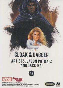 2009 Rittenhouse Spider-Man Archives - Allies Painted Art #A2 Cloak & Dagger Back