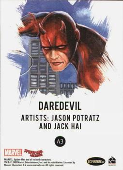 2009 Rittenhouse Spider-Man Archives - Allies Painted Art #A3 Daredevil Back