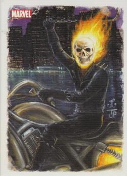 2009 Rittenhouse Spider-Man Archives - Allies Painted Art #A4 Ghost Rider Front