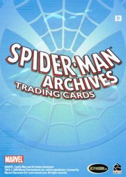 2009 Rittenhouse Spider-Man Archives - Swinging-Into- Action #E3 Spider-Man Back