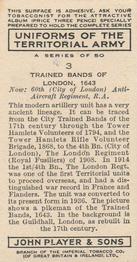 1939 Player's Uniforms of the Territorial Army #3 Trained Bands of London 1643 Back