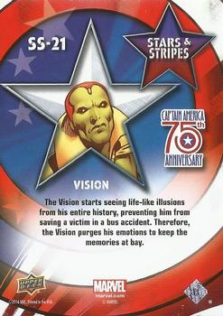 2016 Upper Deck Captain America 75th Anniversary - Stars and Stripes Rainbow Foil #SS-21 Vision Back