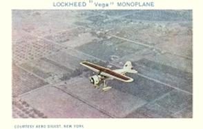 1929 Necco Real Airplane Pictures (E195) #6 Lockheed “Vega” Monoplane Front