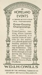 1932 Wills's Homeland Events (Set of 54) #49 Cross-Country Championship Back