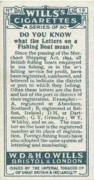 1922 Wills's Do You Know #19 A fishing boat Back