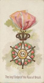 1890 Allen & Ginter The World's Decorations (N30) #29 Imp Order of the Rose of Brazil Front