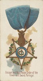 1890 Allen & Ginter The World's Decorations (N30) #47 Ancient And Most Noble Order of the Tower And Sword Portugal Front