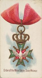 1890 Allen & Ginter The World's Decorations (N30) #48 Order of the White Falcon Saxe Weimar Front