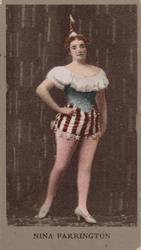 1890 Kinney Brothers Actresses (N213) #NNO Nina Farrington Front