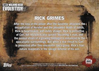 2017 Topps The Walking Dead: Evolution - Brown #4 Rick Grimes Back
