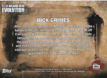2017 Topps The Walking Dead: Evolution - Brown #7 Rick Grimes Back