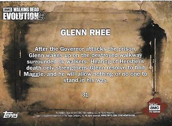 2017 Topps The Walking Dead: Evolution - Brown #31 Glenn Rhee Back