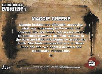 2017 Topps The Walking Dead: Evolution - Brown #34 Maggie Greene Back