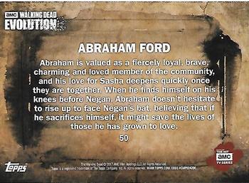 2017 Topps The Walking Dead: Evolution - Brown #50 Abraham Ford Back
