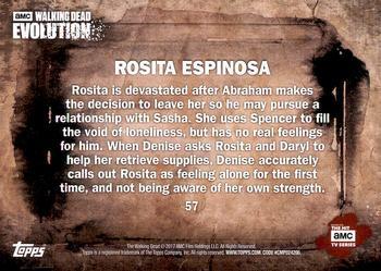 2017 Topps The Walking Dead: Evolution - Brown #57 Rosita Espinosa Back