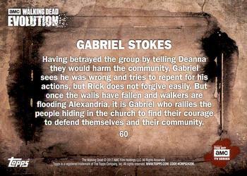 2017 Topps The Walking Dead: Evolution - Brown #60 Gabriel Stokes Back