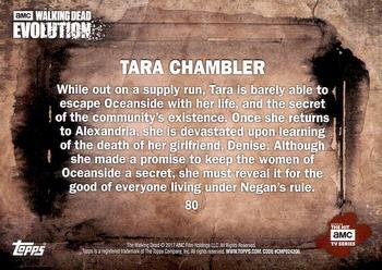 2017 Topps The Walking Dead: Evolution - Brown #80 Tara Chambler Back