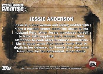 2017 Topps The Walking Dead: Evolution - Brown #83 Jessie Anderson Back