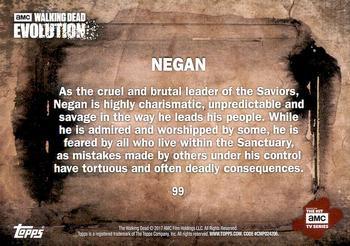 2017 Topps The Walking Dead: Evolution - Brown #99 Negan Back