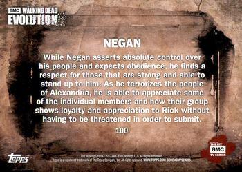2017 Topps The Walking Dead: Evolution - Brown #100 Negan Back
