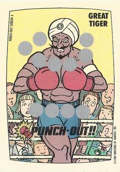 1989 O-Pee-Chee Nintendo - Punch-Out!! Scratch-Offs #4 Punch-Out Screen 4 (Great Tiger) Front