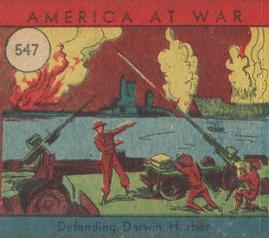 1942 W.S. Corp. America at War (R12) #547 Defending Darwin Harbor Front