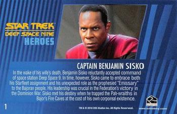 2018 Rittenhouse Star Trek Deep Space Nine Heroes & Villains #1 Captain Benjamin Sisko Back