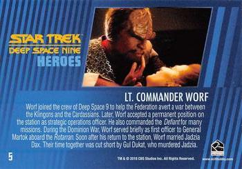 2018 Rittenhouse Star Trek Deep Space Nine Heroes & Villains #5 Lt. Commander Worf Back