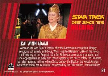 2018 Rittenhouse Star Trek Deep Space Nine Heroes & Villains #21 Kai Winn Adami Back