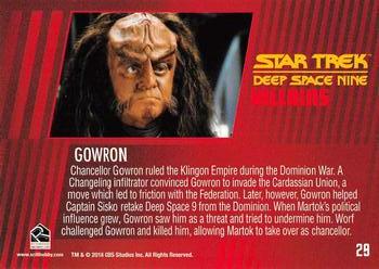 2018 Rittenhouse Star Trek Deep Space Nine Heroes & Villains #29 Gowron Back