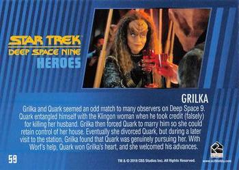 2018 Rittenhouse Star Trek Deep Space Nine Heroes & Villains #59 Grilka Back