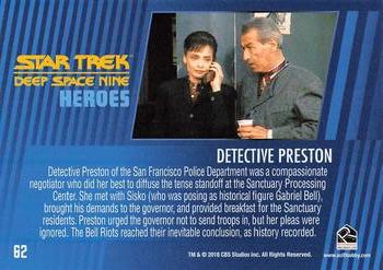 2018 Rittenhouse Star Trek Deep Space Nine Heroes & Villains #62 Detective Preston Back