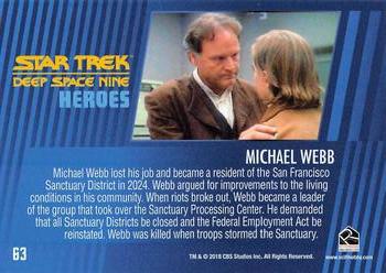 2018 Rittenhouse Star Trek Deep Space Nine Heroes & Villains #63 Michael Webb Back