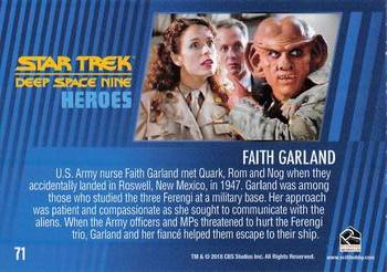 2018 Rittenhouse Star Trek Deep Space Nine Heroes & Villains #71 Faith Garland Back