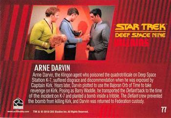 2018 Rittenhouse Star Trek Deep Space Nine Heroes & Villains #77 Arne Darvin Back