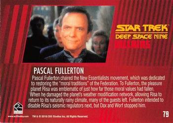 2018 Rittenhouse Star Trek Deep Space Nine Heroes & Villains #79 Fullerton Pascal Back