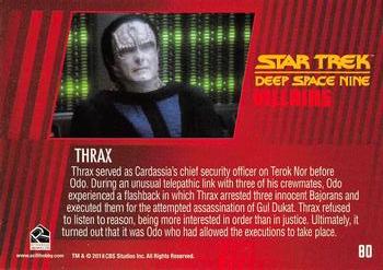 2018 Rittenhouse Star Trek Deep Space Nine Heroes & Villains #80 Thrax Back