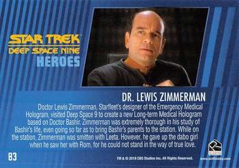 2018 Rittenhouse Star Trek Deep Space Nine Heroes & Villains #83 Dr. Lewis Zimmerman Back