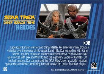 2018 Rittenhouse Star Trek Deep Space Nine Heroes & Villains #95 Kor Back